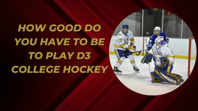 how good do you have to be to play d3 college hockey